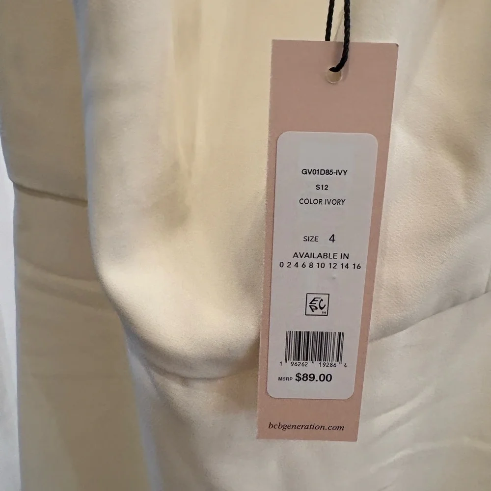 BCBGeneration Cream Ruffle Dress - Picture 3 of 4